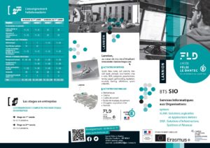 Dépliant présentation formation BTS SIO Lycée Félix Le Dantec - LANNION